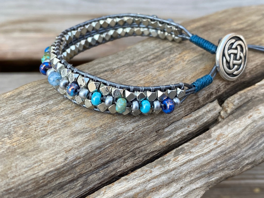 Armband „London Love“ - Silver & Blue Mix - bead&more