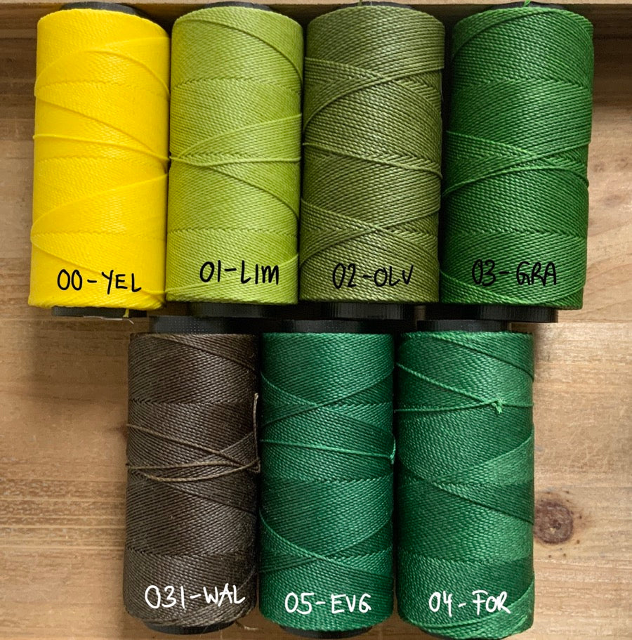 Makramee-Garn 1 mm aus gewachstem Polyester, Farben 00 - 05