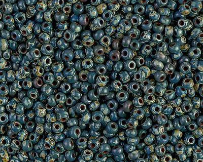 0 Round Seed Bead, Farbe Picasso Montana Matte - bead&more