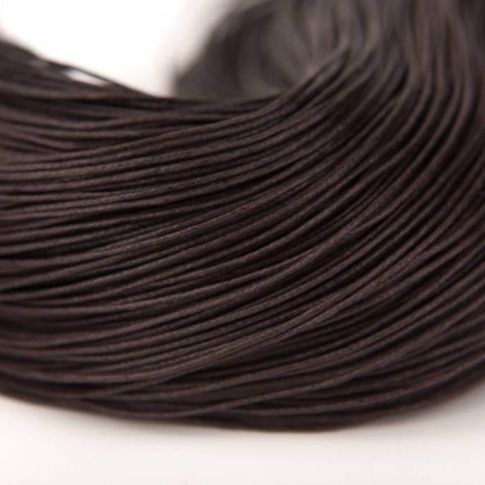 Baumwollkordeln gewachst 1 mm, Farbe 11 dark chocolate - bead&more