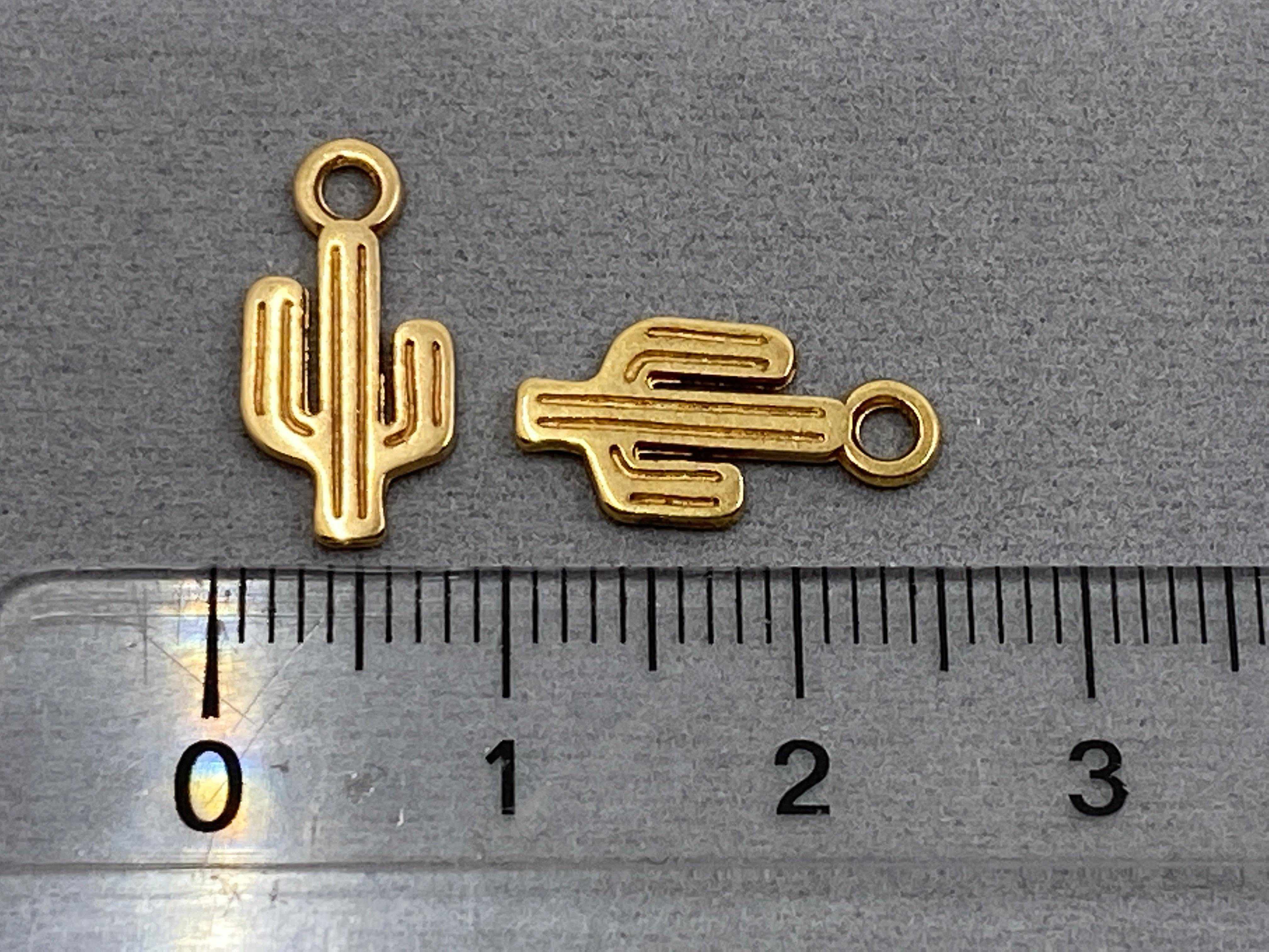 Anhänger Metall Kaktus 15 mm, Farbe roségold - bead&more