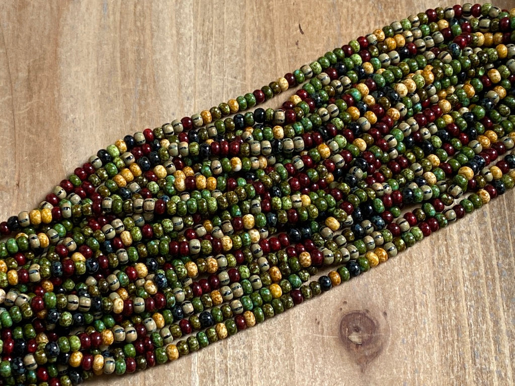 Aged Picasso Glasperlen 4 mm - Farbe Jungle Mix