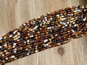 Aged Picasso Glasperlen 4 mm - Farbe Desert & Stone Mix
