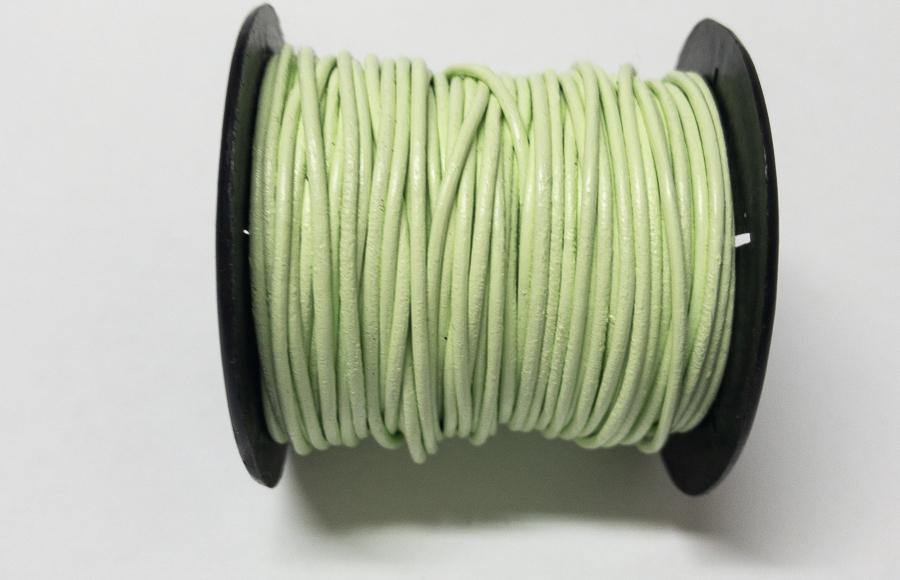 Lederkordel rund 1 mm, Farbe 31 spring green - bead&more