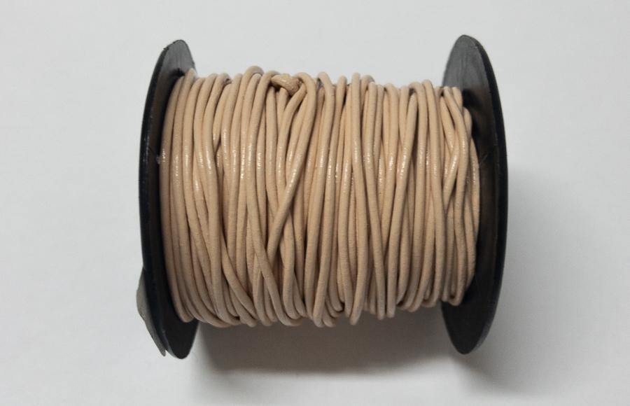 Lederkordel rund 1 mm, Farbe 40 beige - bead&more