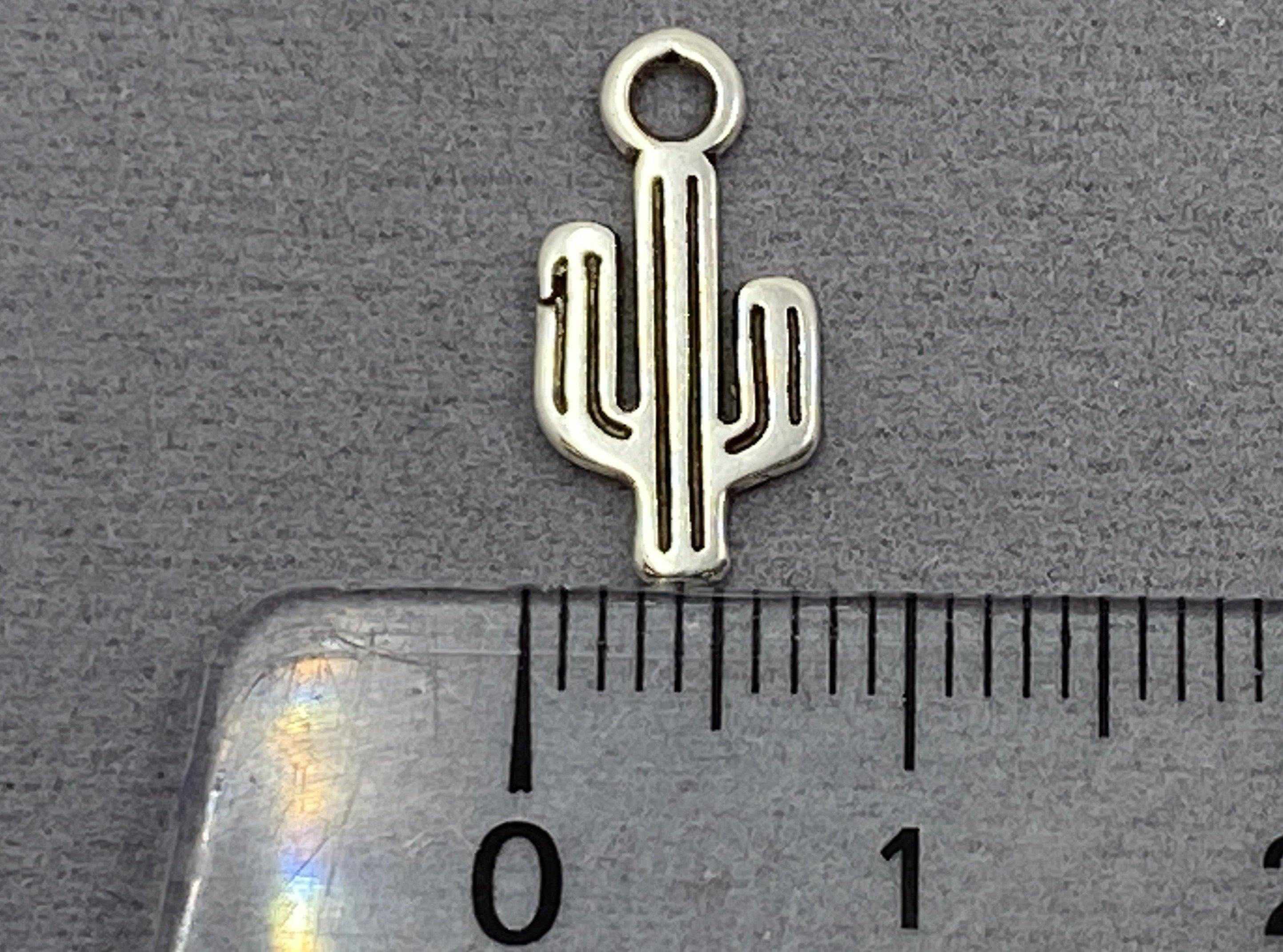 Anhänger Metall Kaktus 15 mm, Farbe altsilber – bead&more