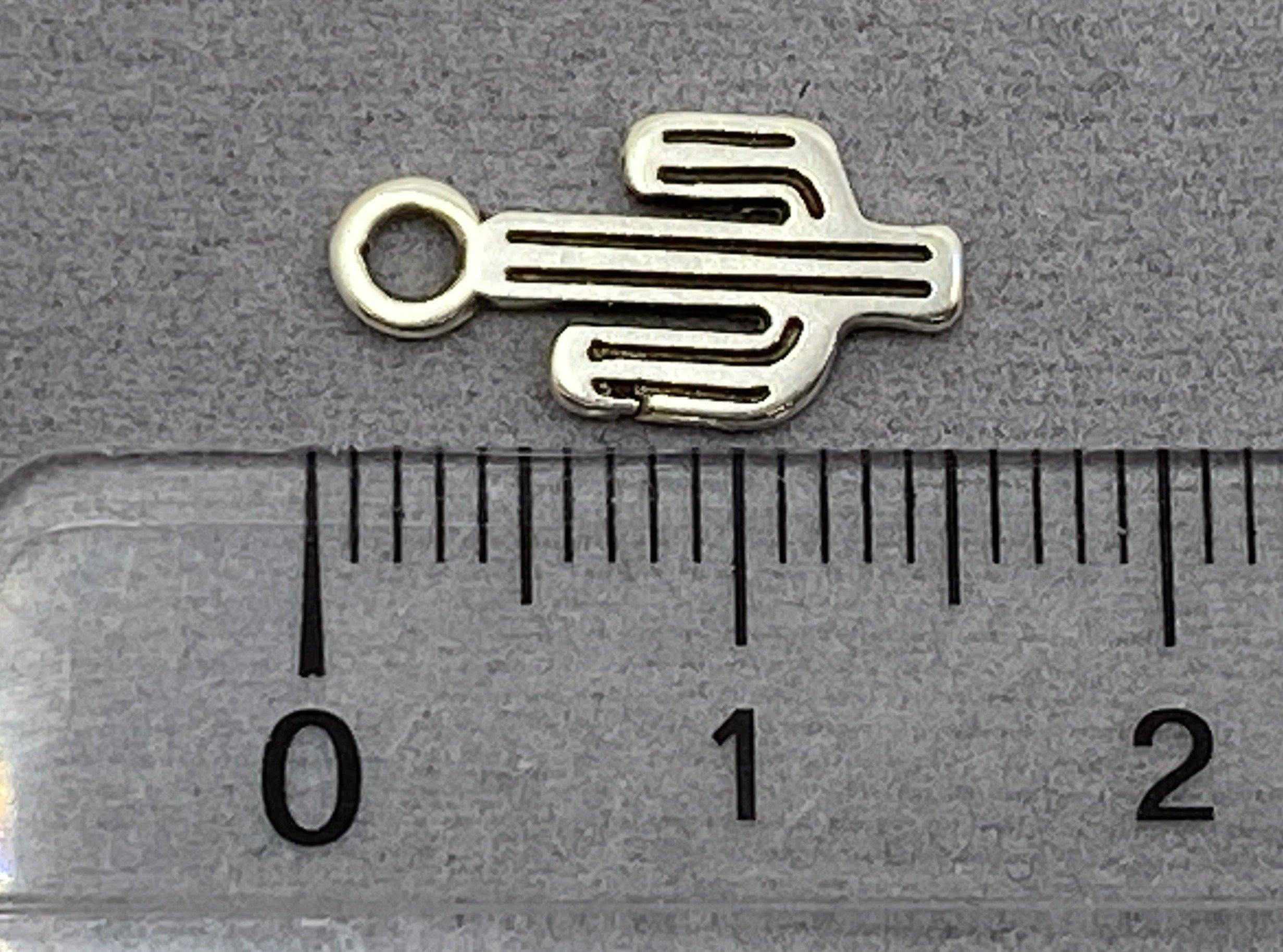 Anhänger Metall Kaktus 15 mm, Farbe altsilber - bead&more