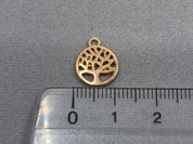 Anhänger Metall "Lebensbaum" 13 mm, Farbe roségold - bead&more