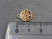 Anhänger Metall "Lebensbaum" 13 mm, Farbe roségold - bead&more