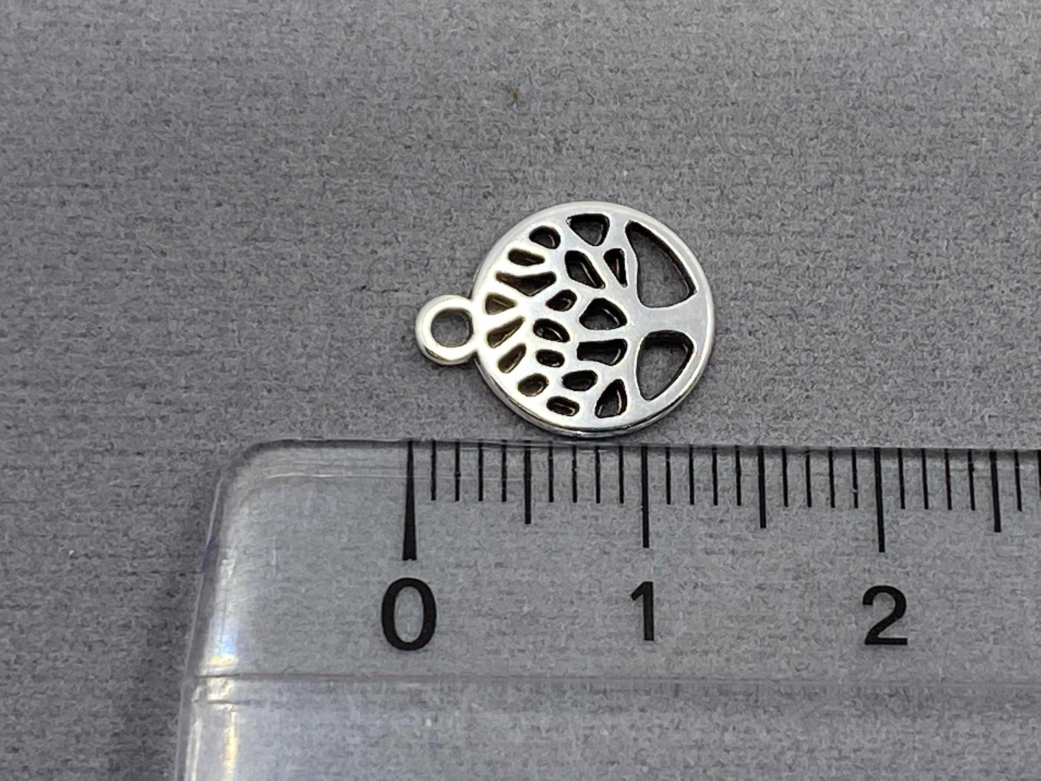 Anhänger Metall "Lebensbaum" 13 mm, Farbe altsilber - bead&more