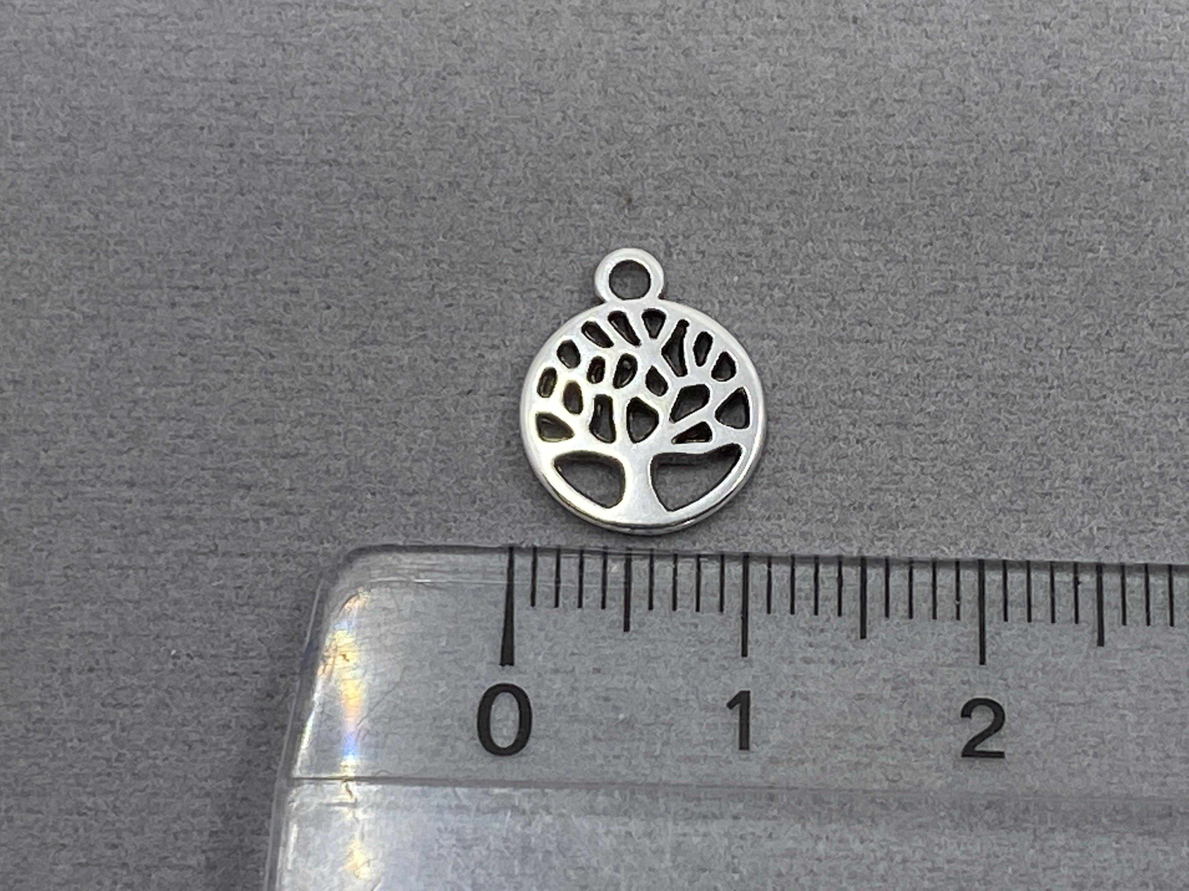 Anhänger Metall "Lebensbaum" 13 mm, Farbe altsilber - bead&more