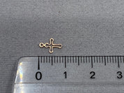 Anhänger Metall "Kreuz" 9 mm, Farbe roségold