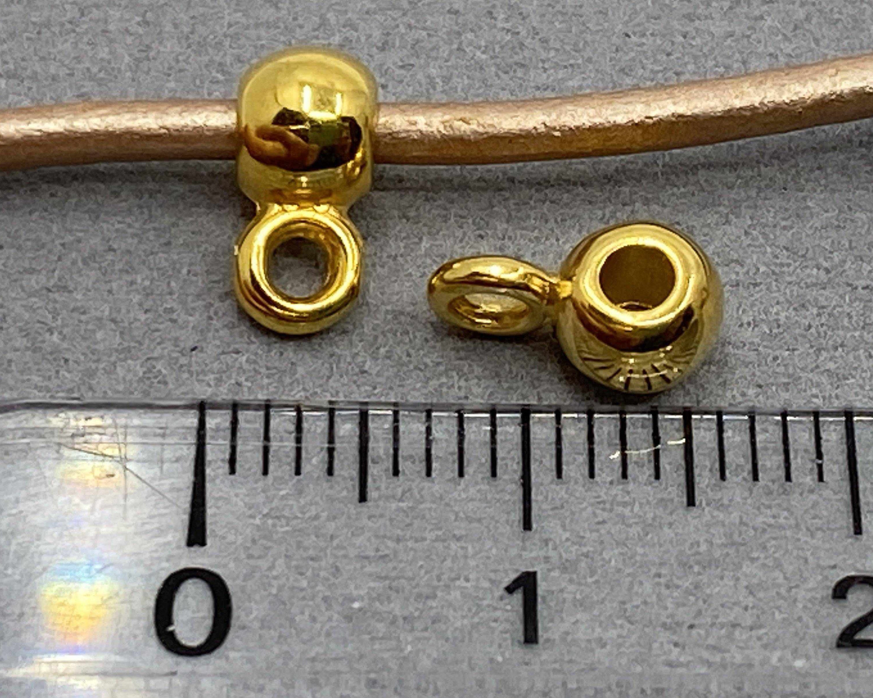 Metallperle mit Öse Ø 2 mm, gold - bead&more