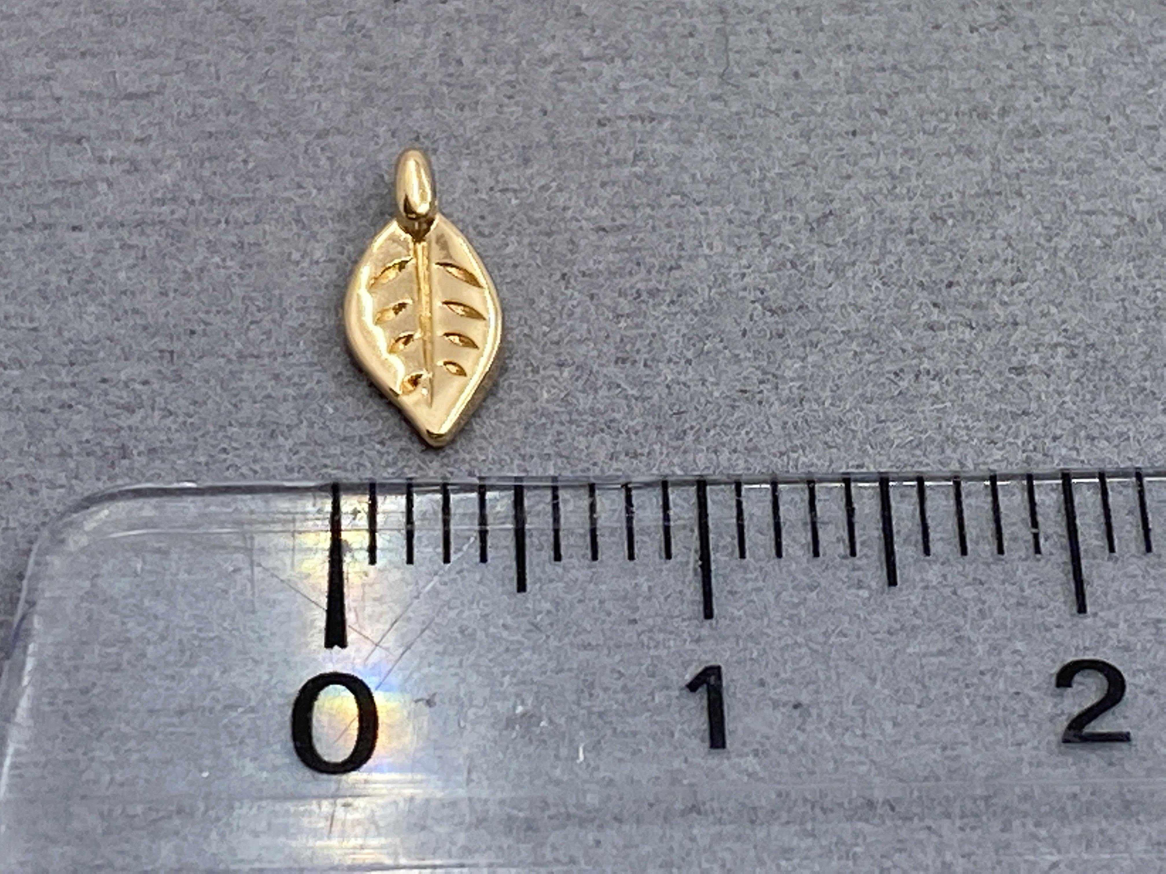 Anhänger Metall Blatt 9 mm, Farbe roségold - bead&more
