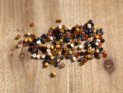 Aged Picasso Glasperlen 4 mm - Farbe Desert & Stone Mix