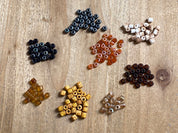 Aged Picasso Glasperlen 4 mm - Farbe Desert & Stone Mix