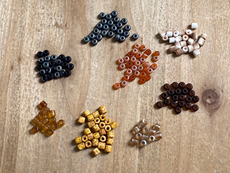 Aged Picasso Glasperlen 4 mm - Farbe Desert & Stone Mix