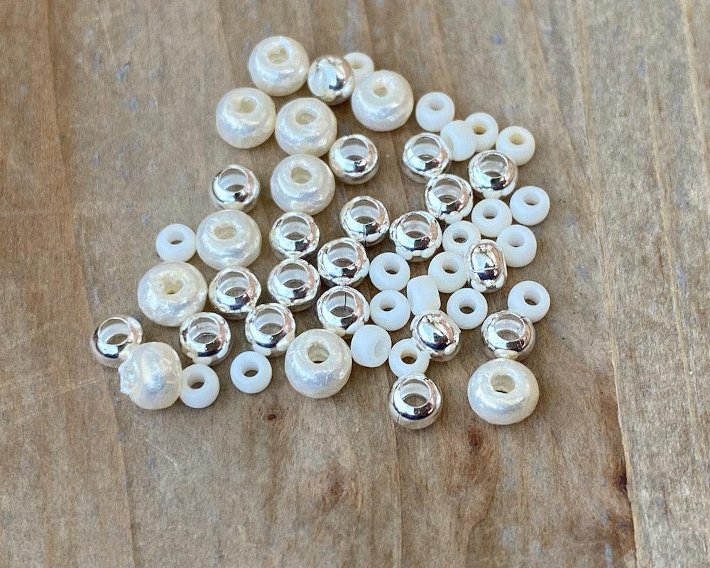 Perlen-Set Silver, Ivory & Pearl - bead&more