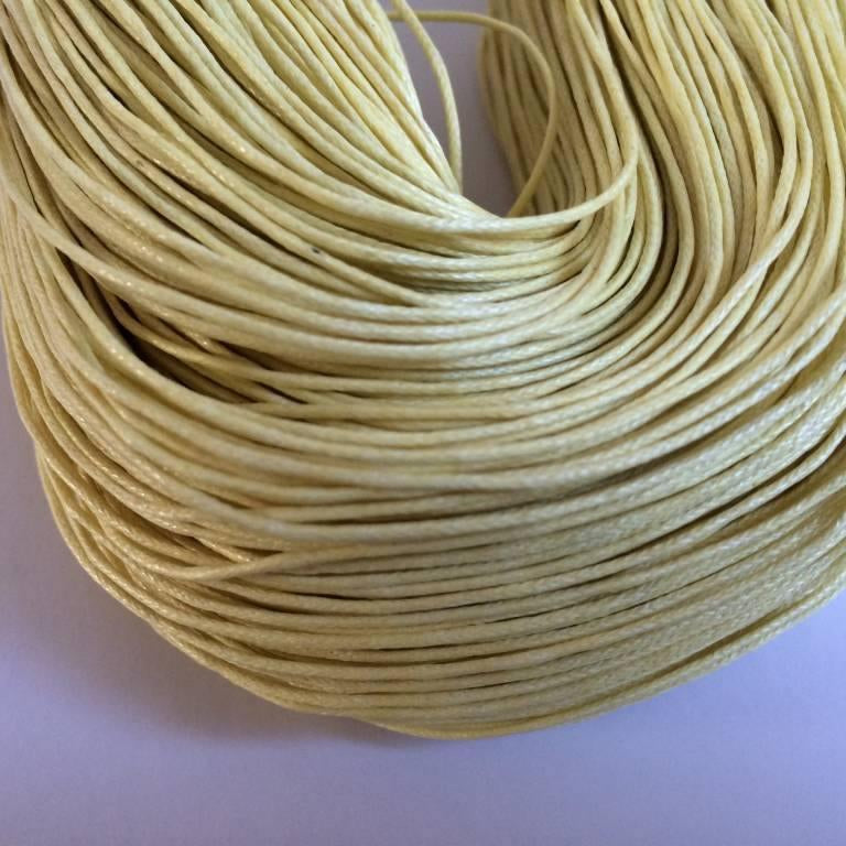 Baumwollkordeln gewachst 1 mm, Farbe 12 vanille - bead&more