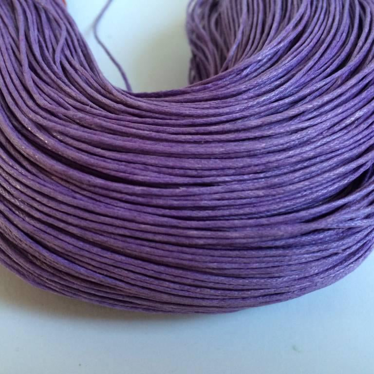 Baumwollkordeln gewachst 1 mm, Farbe 32 lila - bead&more