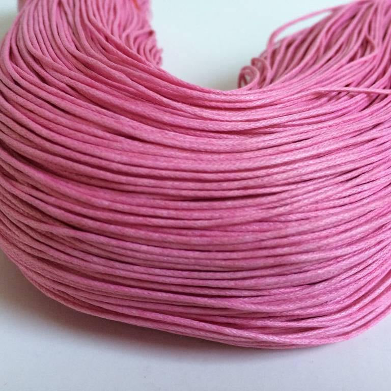 Baumwollkordeln gewachst 1 mm, Farbe 36 pink - bead&more