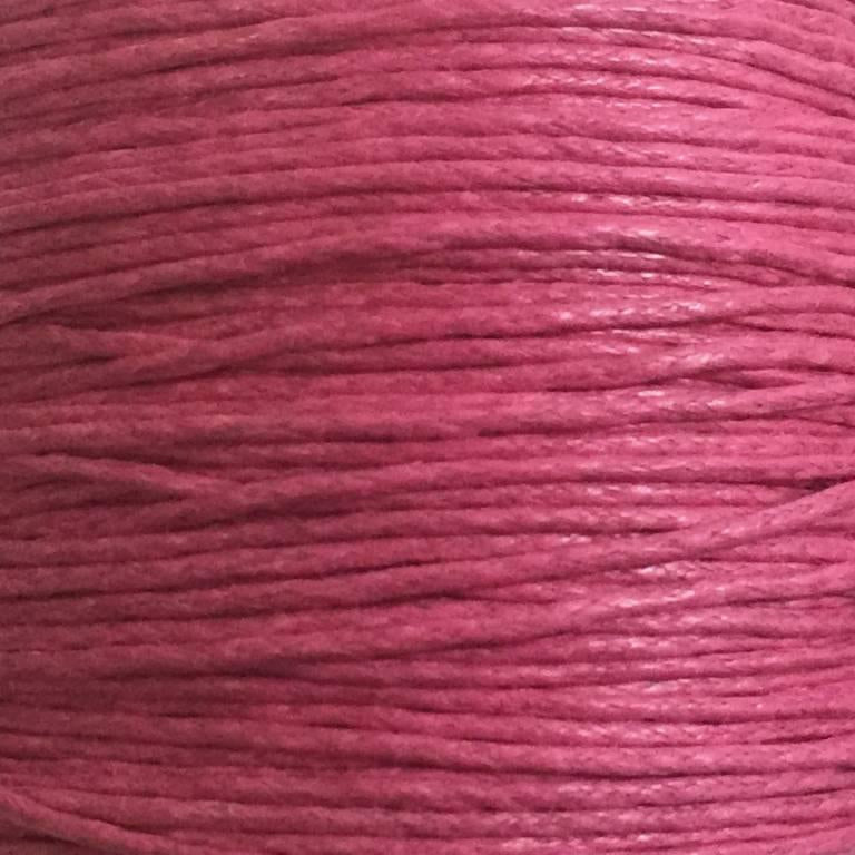Baumwollkordeln gewachst 1 mm, Farbe 35 dark pink - bead&more