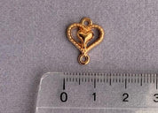 Zwischenteil Metall "Herz" 16 mm, Farbe roségold - bead&more