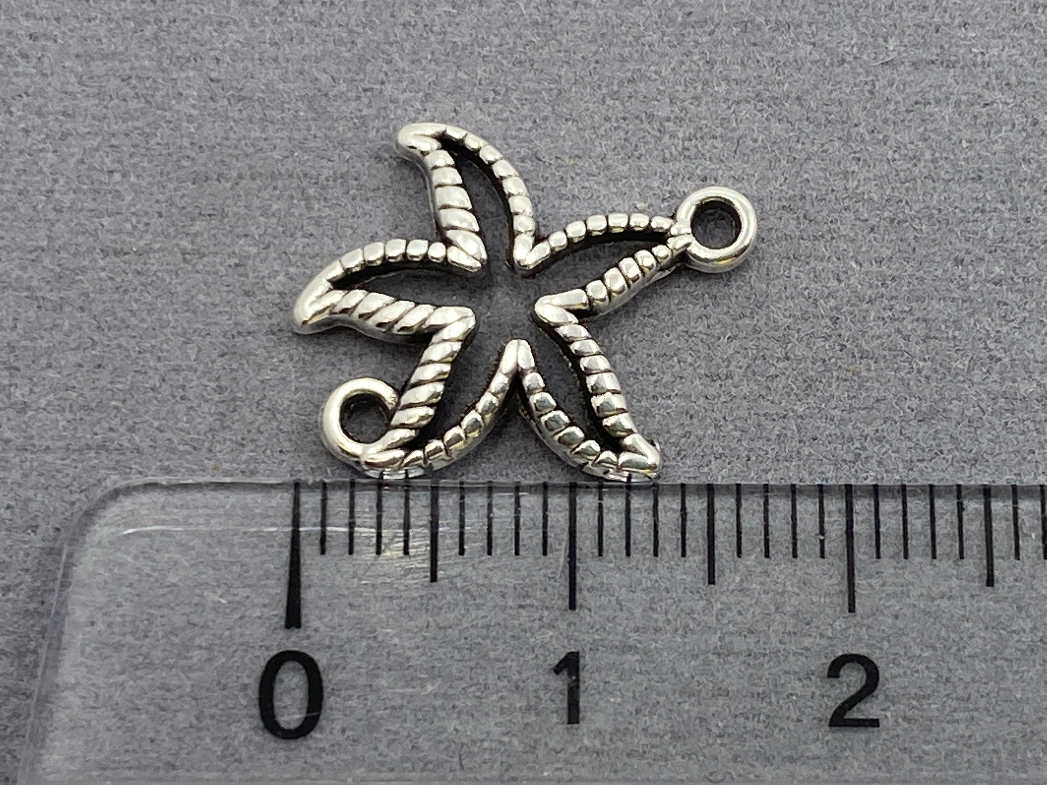 Zwischenteil Metall "Seestern", Farbe altsilber - bead&more