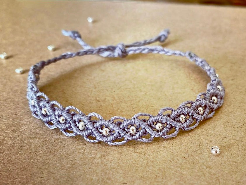 Armband "Simply Makramee Diamond&Beads"