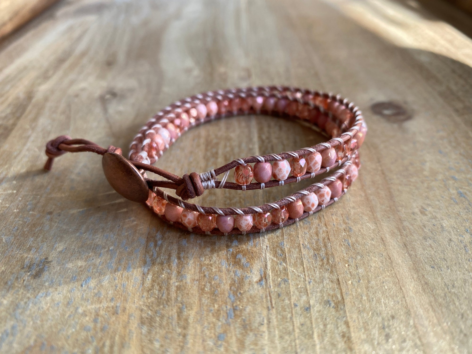 Armband ChanLuu-Style &quot;Little Bling - copper-salmon&quot;