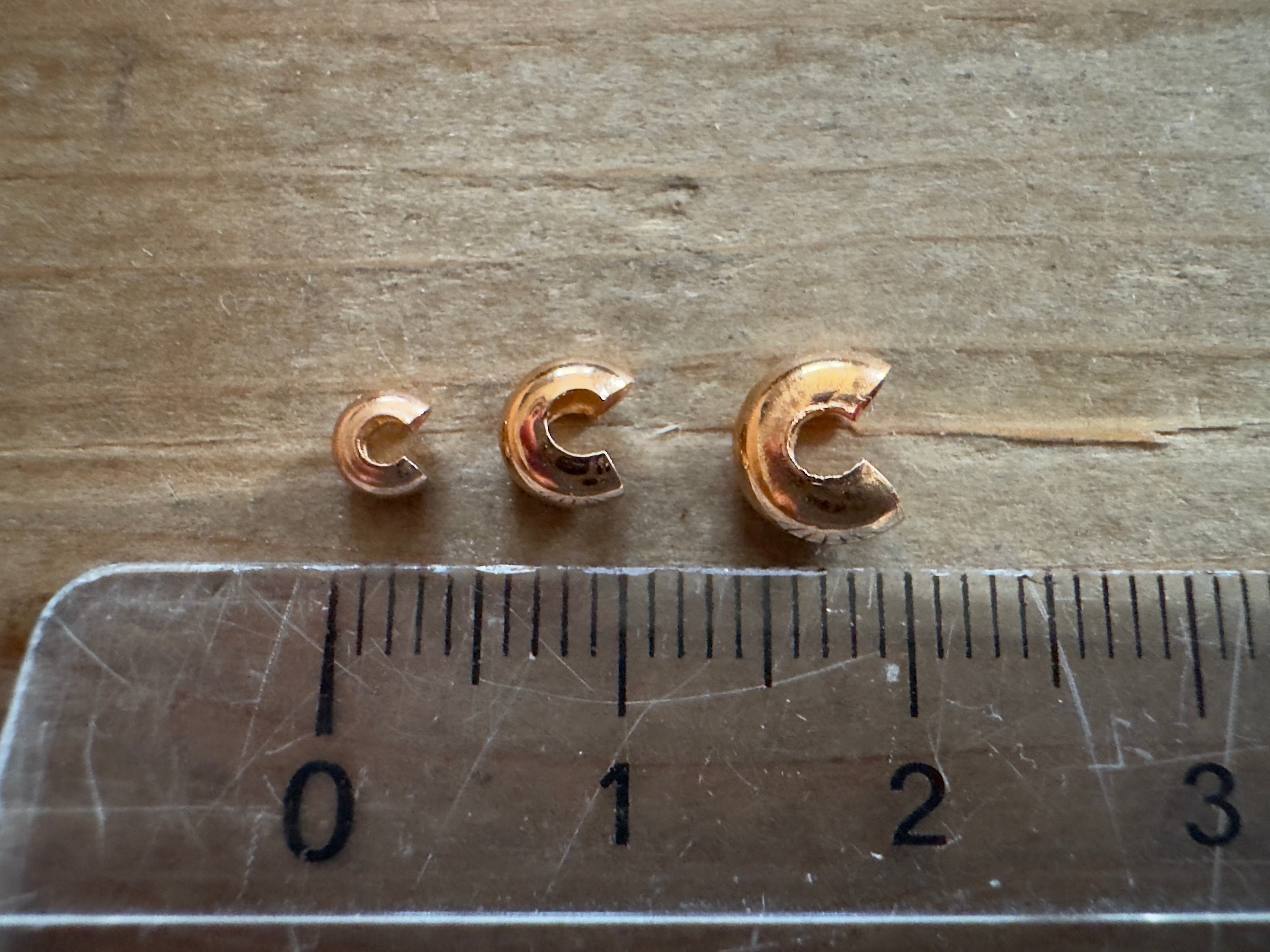 Quetsch-Kaschierperlen - Crimp Covers, 10 Stück - roségold