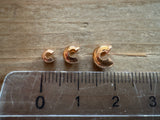 Quetsch-Kaschierperlen - Crimp Covers, 10 Stück - roségold