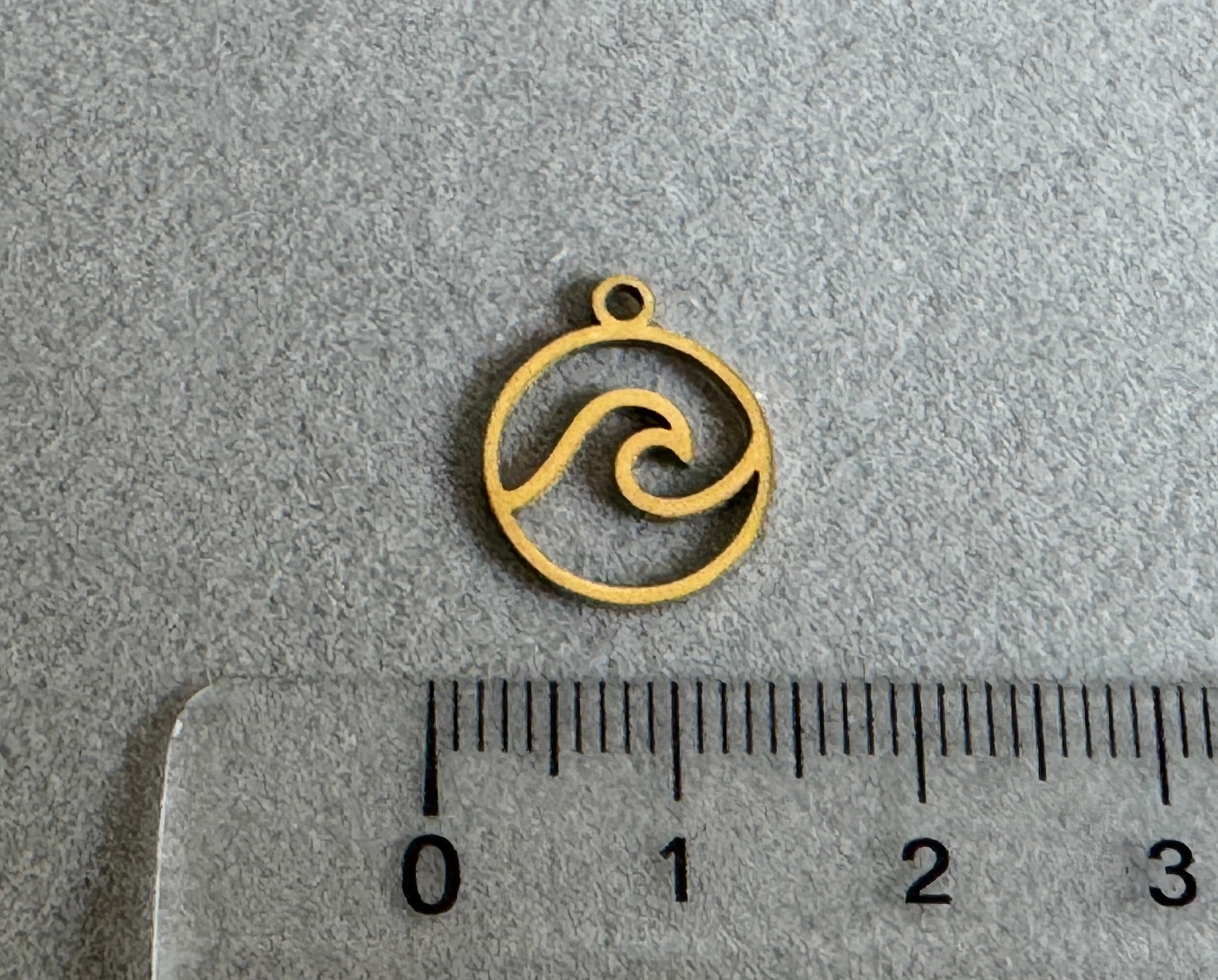 Anhänger Metall "Wave", Farbe gold