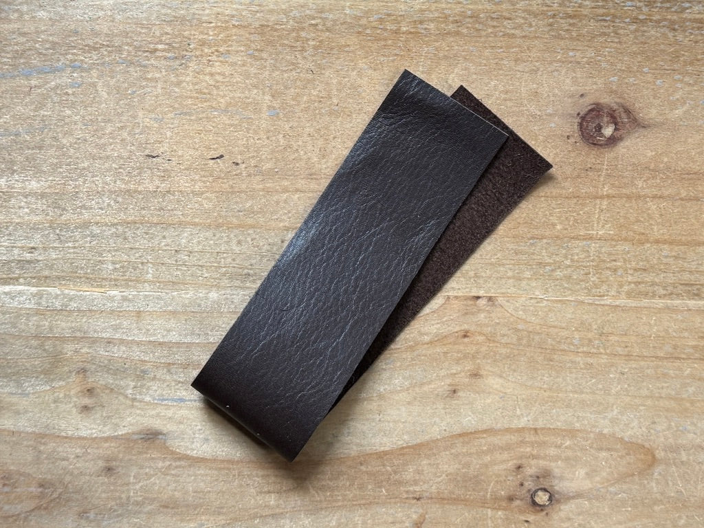 Lederstreifen 3 cm -  Farbe 09 dark brown (Rentierleder)