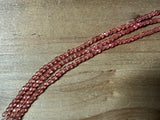 Perles en verre dépoli poli au feu 4mm, couleur B92 rose vintage