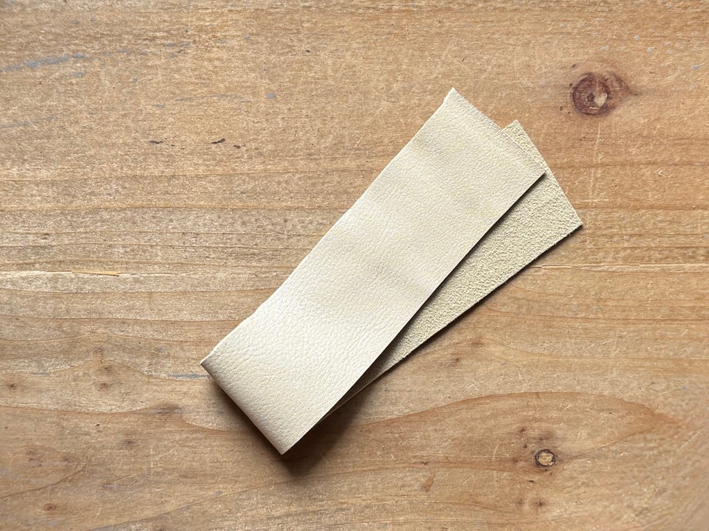 Lanières de cuir 3 cm - coloris 07 beige clair