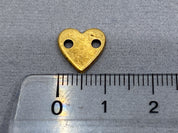 Zwischenteil Metall "Coeur", Farbe altmessing - etwas fehlerhaft - 5 Stück