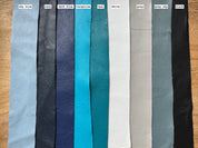 Lederstreifen 3 cm - Farbe blau/weiss/schwarz