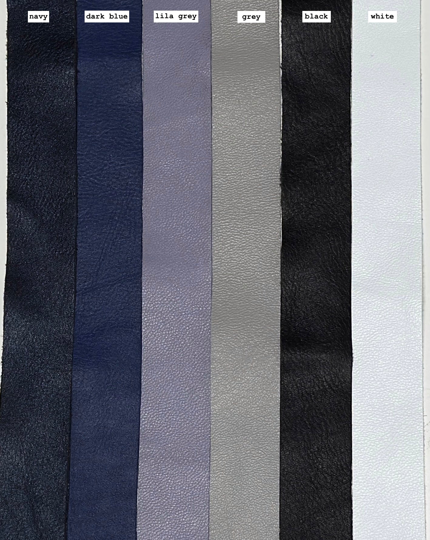 Lederstreifen 2 cm - Farben blau/weiss/schwarz - bead&more