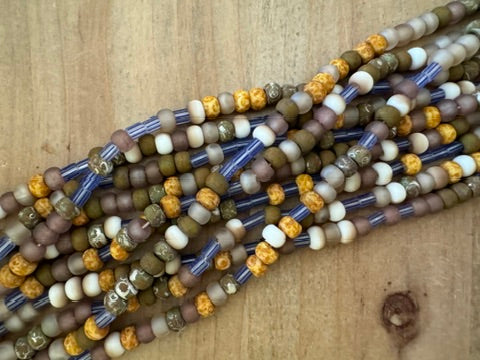 Aged Picasso Glasperlen 6 mm - Farbe Deep Sea Mix Matte