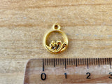 Anhänger Metall "Waves" 10 mm, Farbe gold