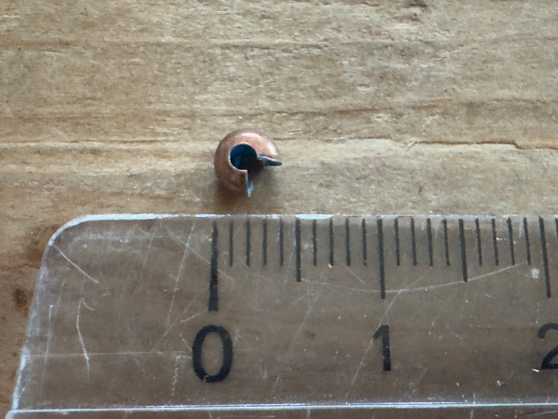 Quetsch-Kaschierperlen - Crimp Covers, 10 Stück - altkupfer mit Blaustich