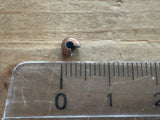 Quetsch-Kaschierperlen - Crimp Covers, 10 Stück - altkupfer mit Blaustich