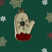 Anhänger Metall "Weihnachtshandschuh", Farbe silber