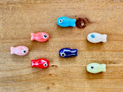 Keramik Perle kleiner Fisch