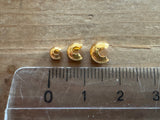 Quetsch-Kaschierperlen - Crimp Covers, 10 Stück - gold