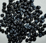 Superduo Matubo Glasperlen 2.5 x 5 mm Farbe 50 Metal Luster Matt Steel Blue