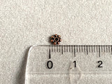 Metallperle "Heishi Dots" 10 Stück, altkupfer