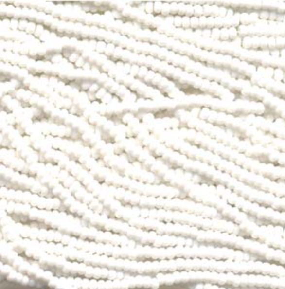 Preciosa Glass Seed Beads - Farbe chalk white