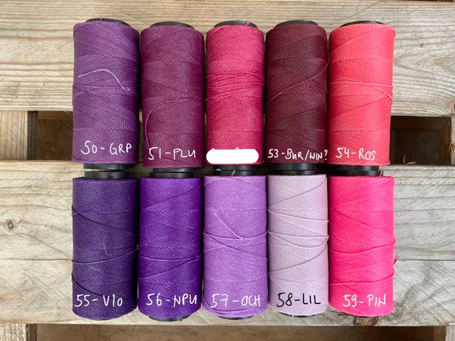 Makramee-Garn 1 mm aus gewachstem Polyester, Farben 50 - 59 - bead&more